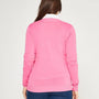Cardigan scollo a V in maglia di misto viscosa con logo in strass. DORABELLA