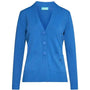 Cardigan scollo a V in maglia di misto viscosa con logo in strass. DORABELLA