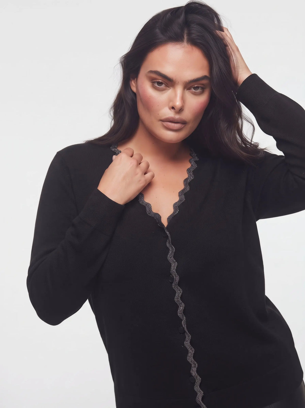 Cardigan scollo a V lurex DORABELLA PIU'