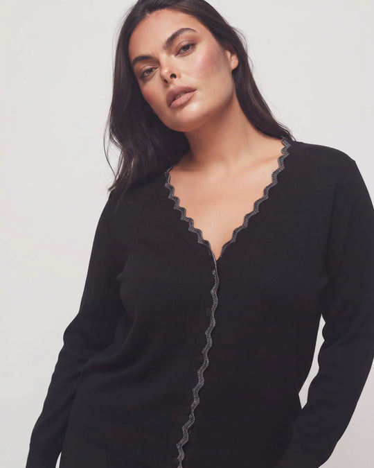 Cardigan scollo a V lurex DORABELLA PIU'