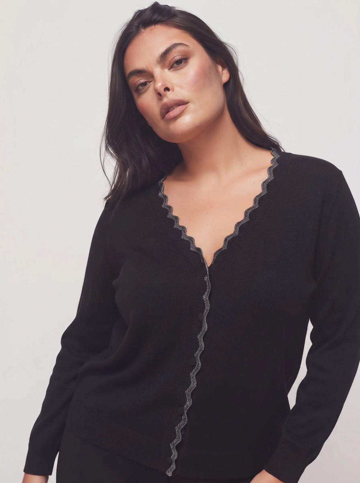 Cardigan scollo a V lurex DORABELLA PIU'