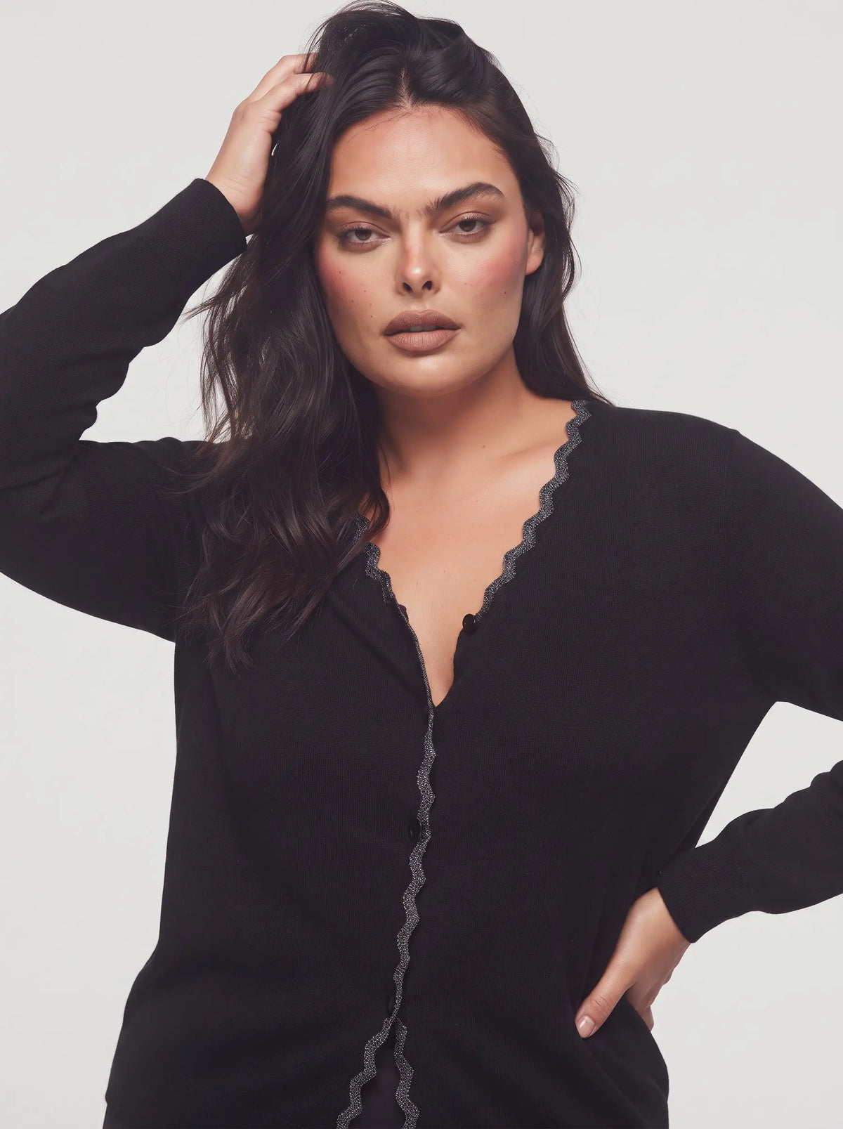 Cardigan scollo a V lurex DORABELLA PIU'