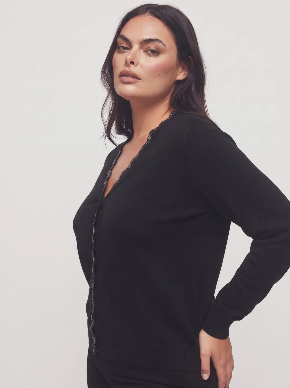 Cardigan scollo a V lurex DORABELLA PIU'
