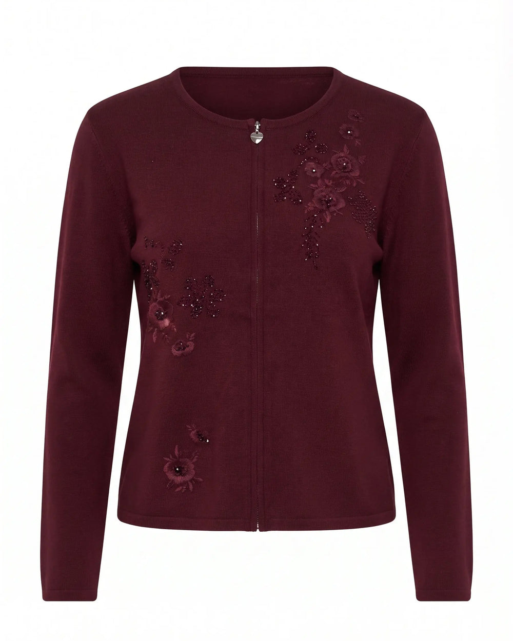 Cardigan tinta unita con ricamo e applicazione DORABELLA PIU'