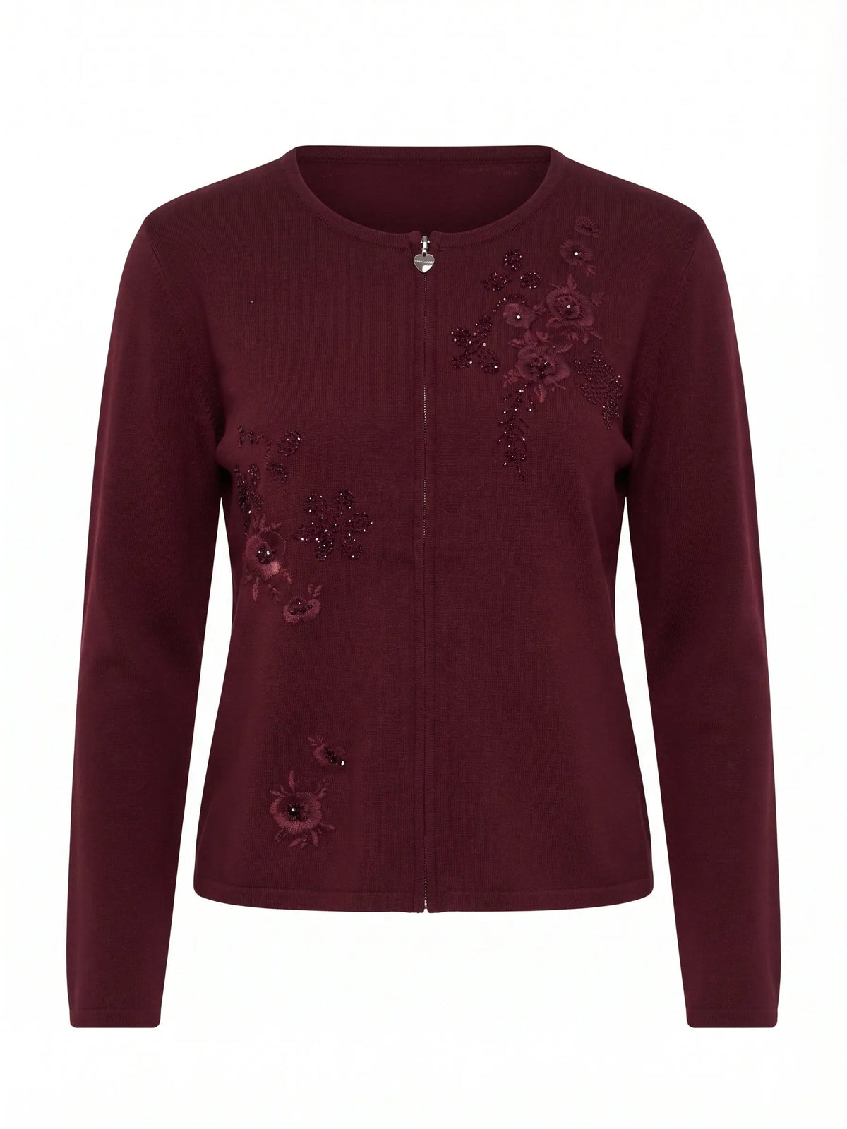 Cardigan tinta unita con ricamo e applicazione DORABELLA PIU'