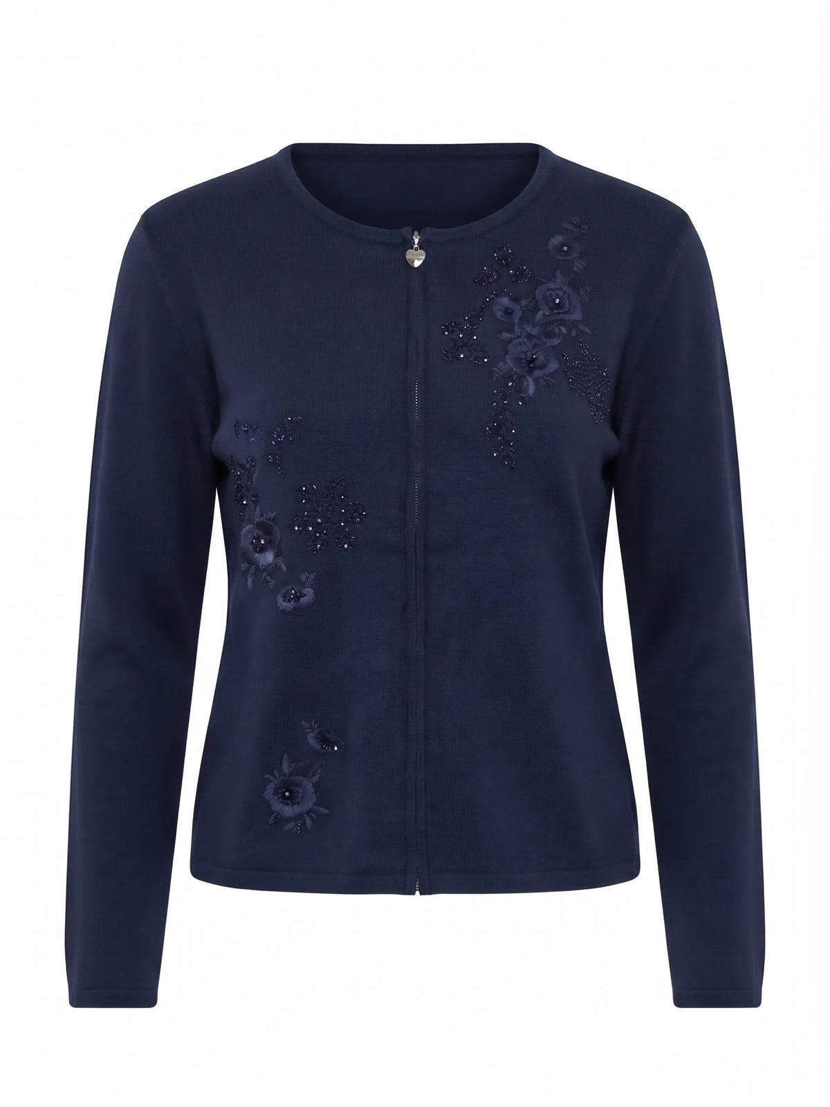 Cardigan tinta unita con ricamo e applicazione DORABELLA PIU'