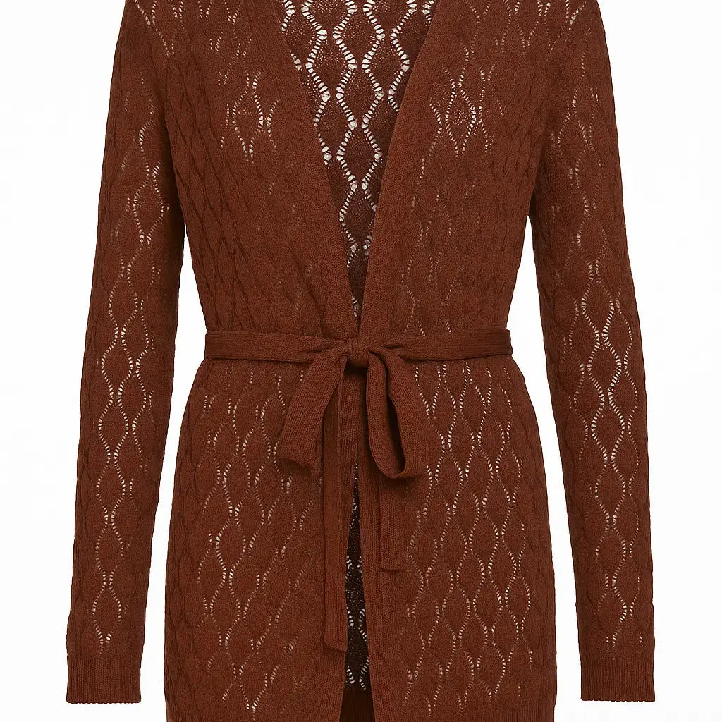 Cardigan traforato con fusciacca DORABELLA