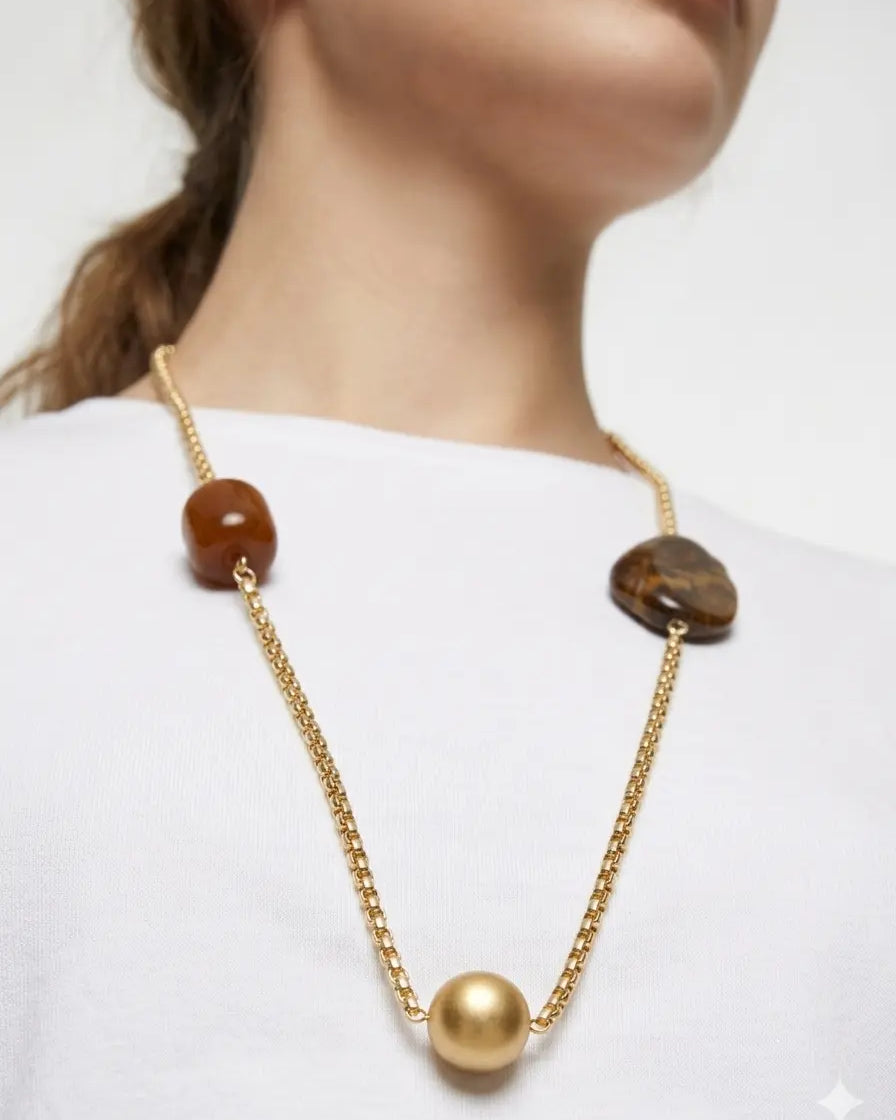 Collana con sfere irregolari DORABELLA