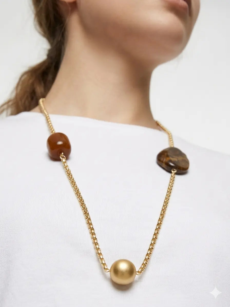 Collana con sfere irregolari DORABELLA