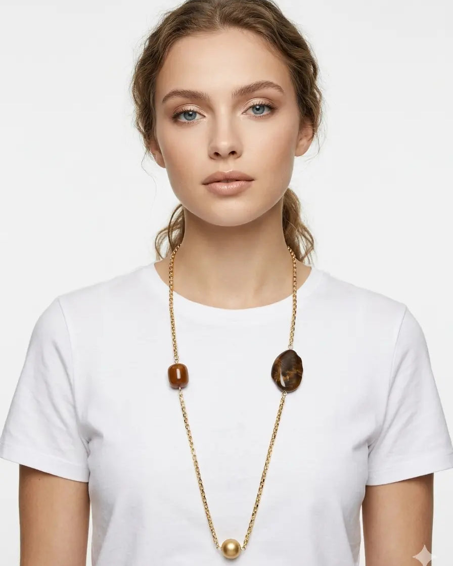 Collana con sfere irregolari DORABELLA
