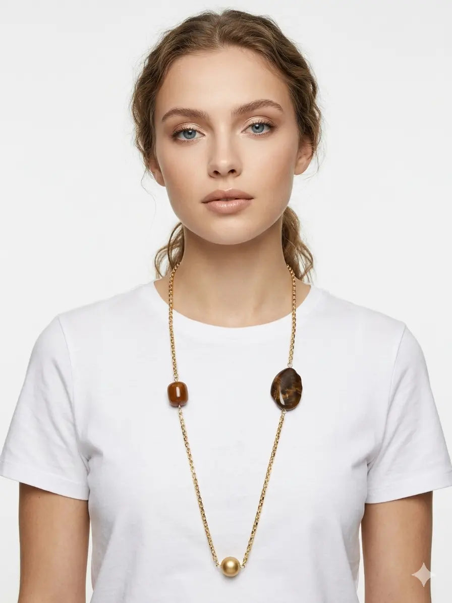 Collana con sfere irregolari DORABELLA