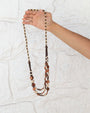 Collana etnica con pietre MARRONE DORABELLA