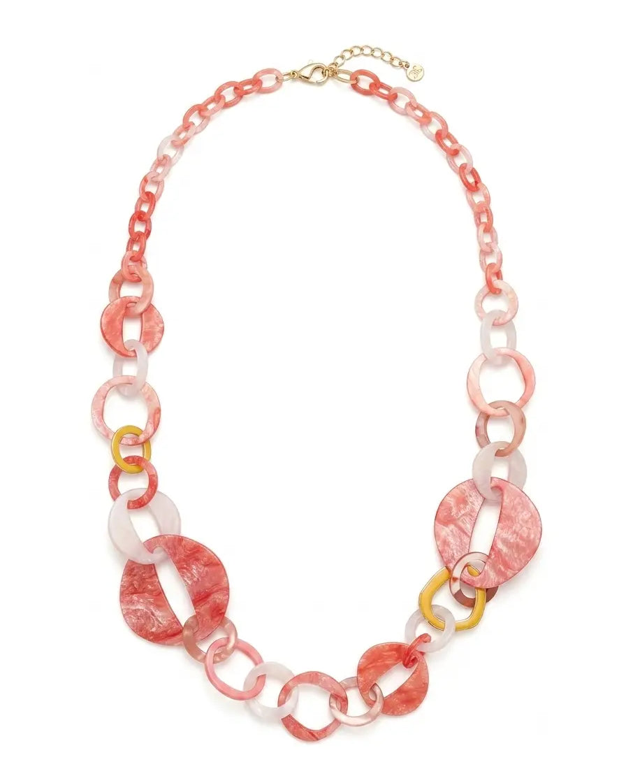 Collana lunga con anelli colorati in più grandezze Dorabella
