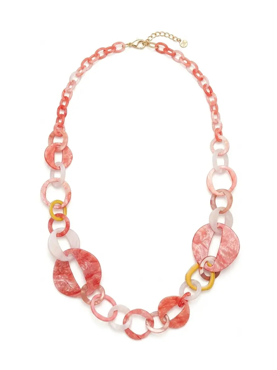 Collana lunga con anelli colorati in più grandezze Dorabella