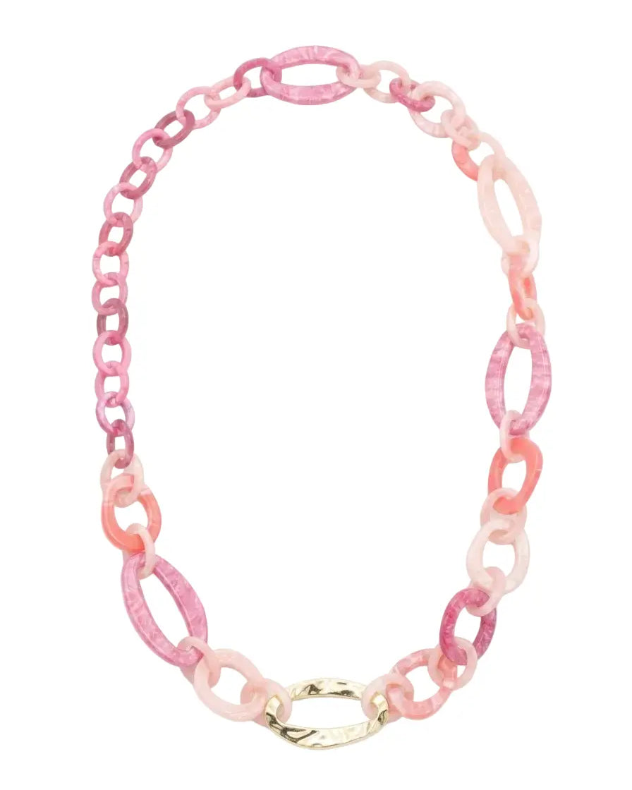 Collana lunga con anelli in resina colorata Dorabella