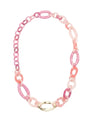 Collana lunga con anelli in resina colorata Dorabella