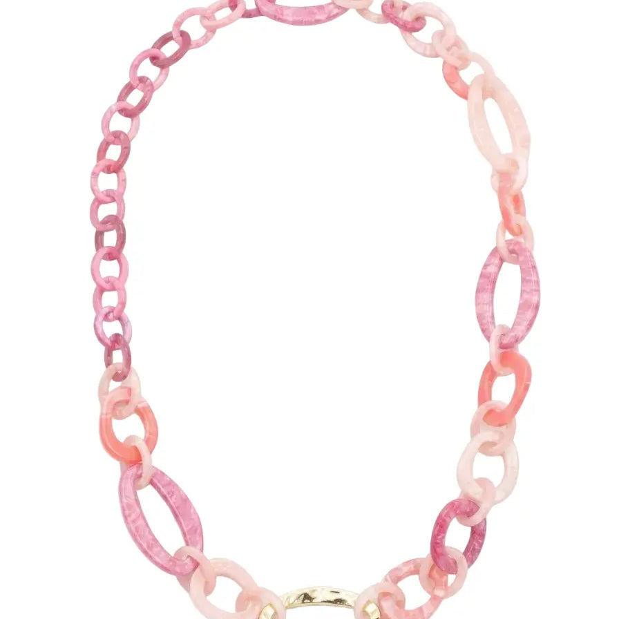 Collana lunga con anelli in resina colorata Dorabella