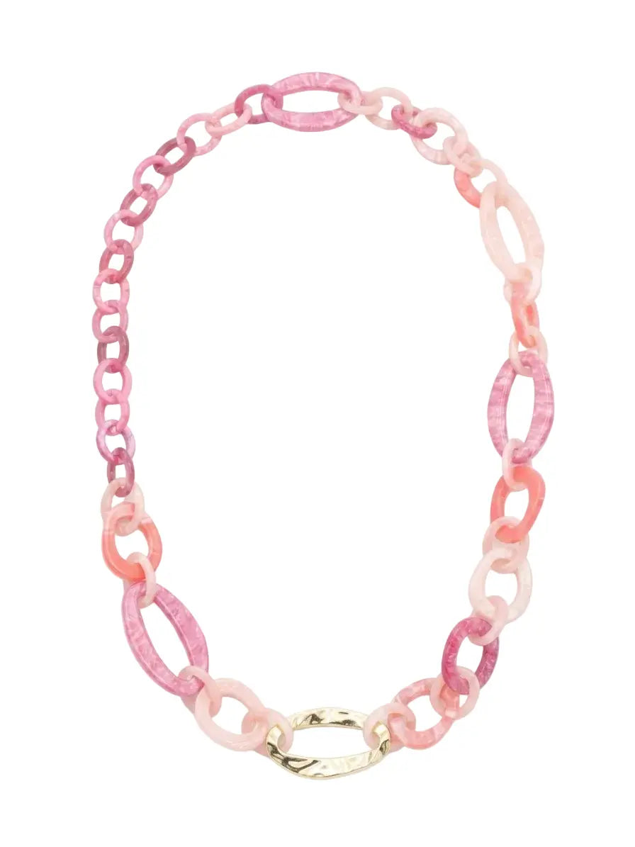 Collana lunga con anelli in resina colorata Dorabella