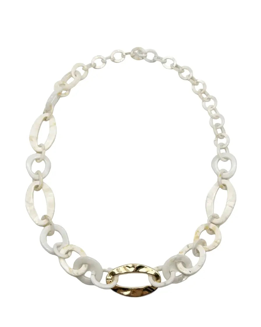 Collana lunga con anelli in resina colorata Dorabella