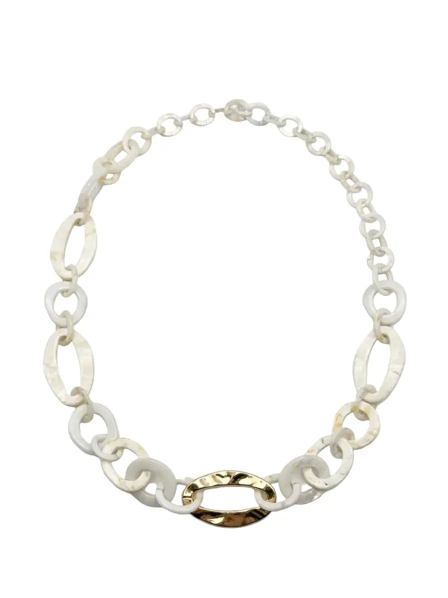 Collana lunga con anelli in resina colorata Dorabella