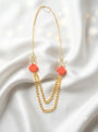 Collana lunga con catena oro light, perline e pietre colorate Dorabella
