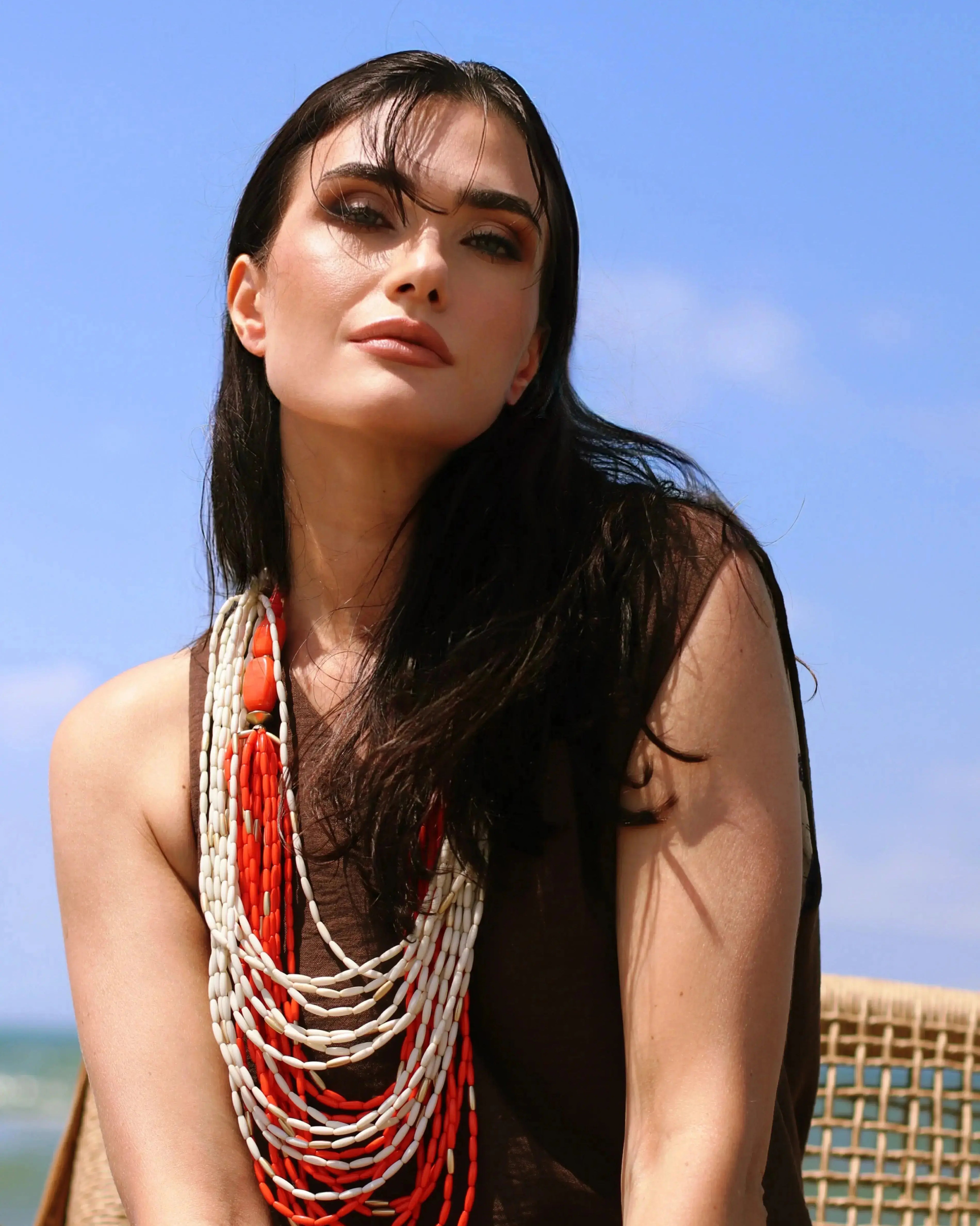 Canotta giromanica in tinta unita CACAO DORABELLA