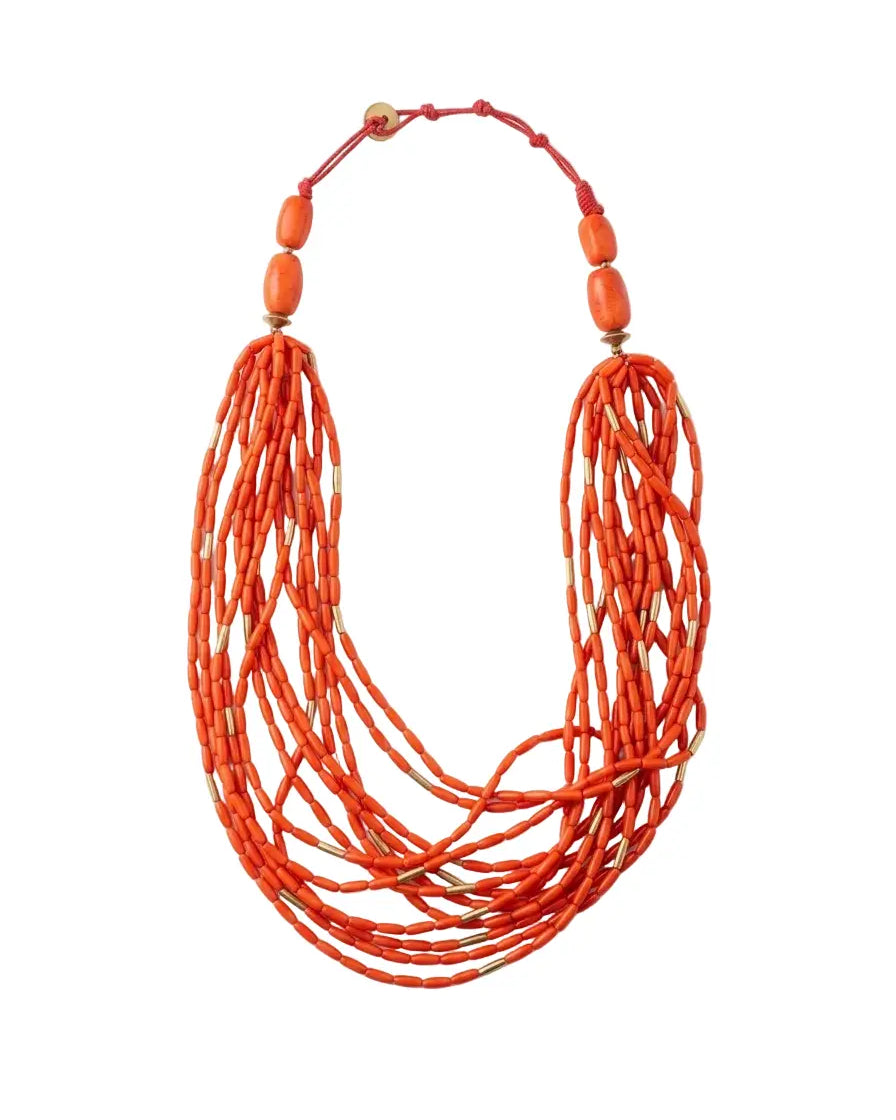 Collana multifilo con pietre colorate grandi e piccole regolabile Dorabella