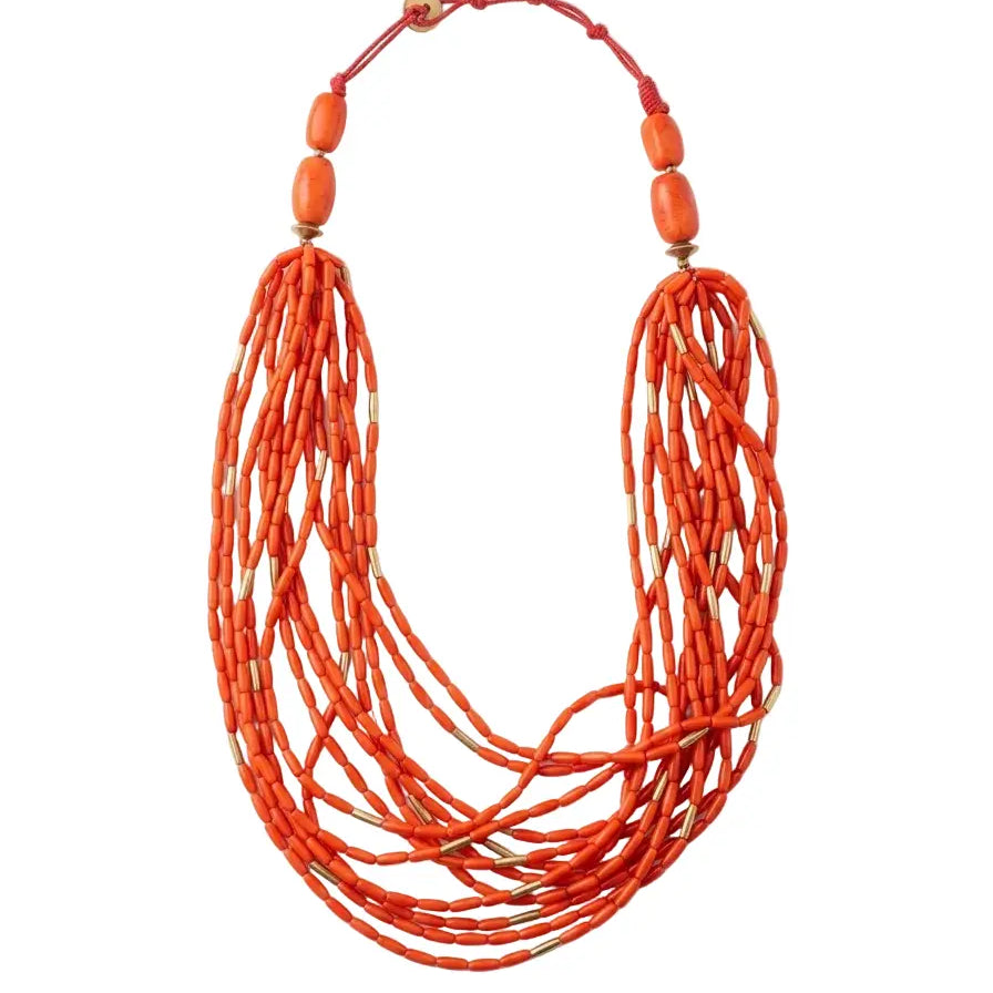 Collana multifilo con pietre colorate grandi e piccole regolabile Dorabella