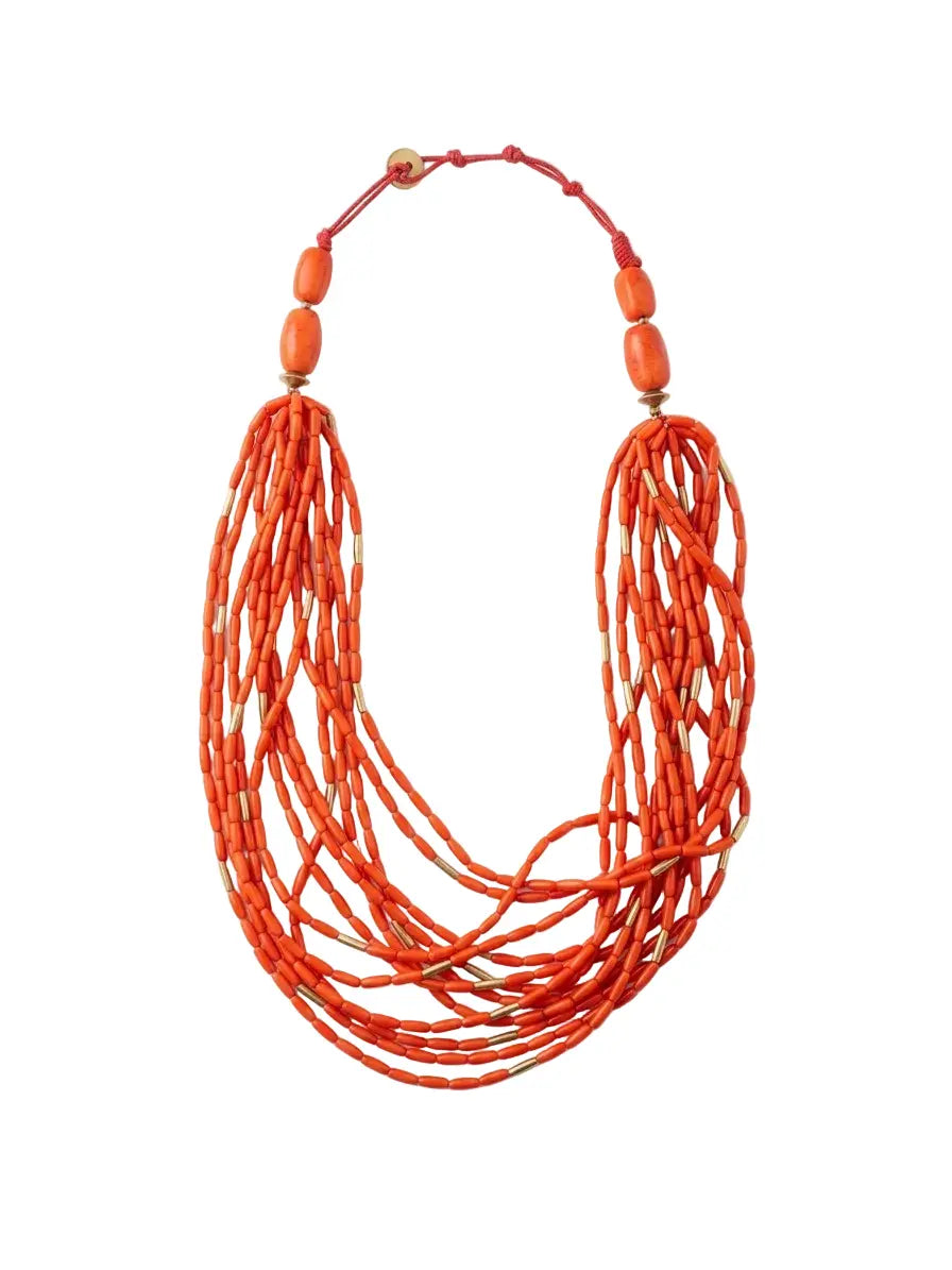 Collana multifilo con pietre colorate grandi e piccole regolabile Dorabella
