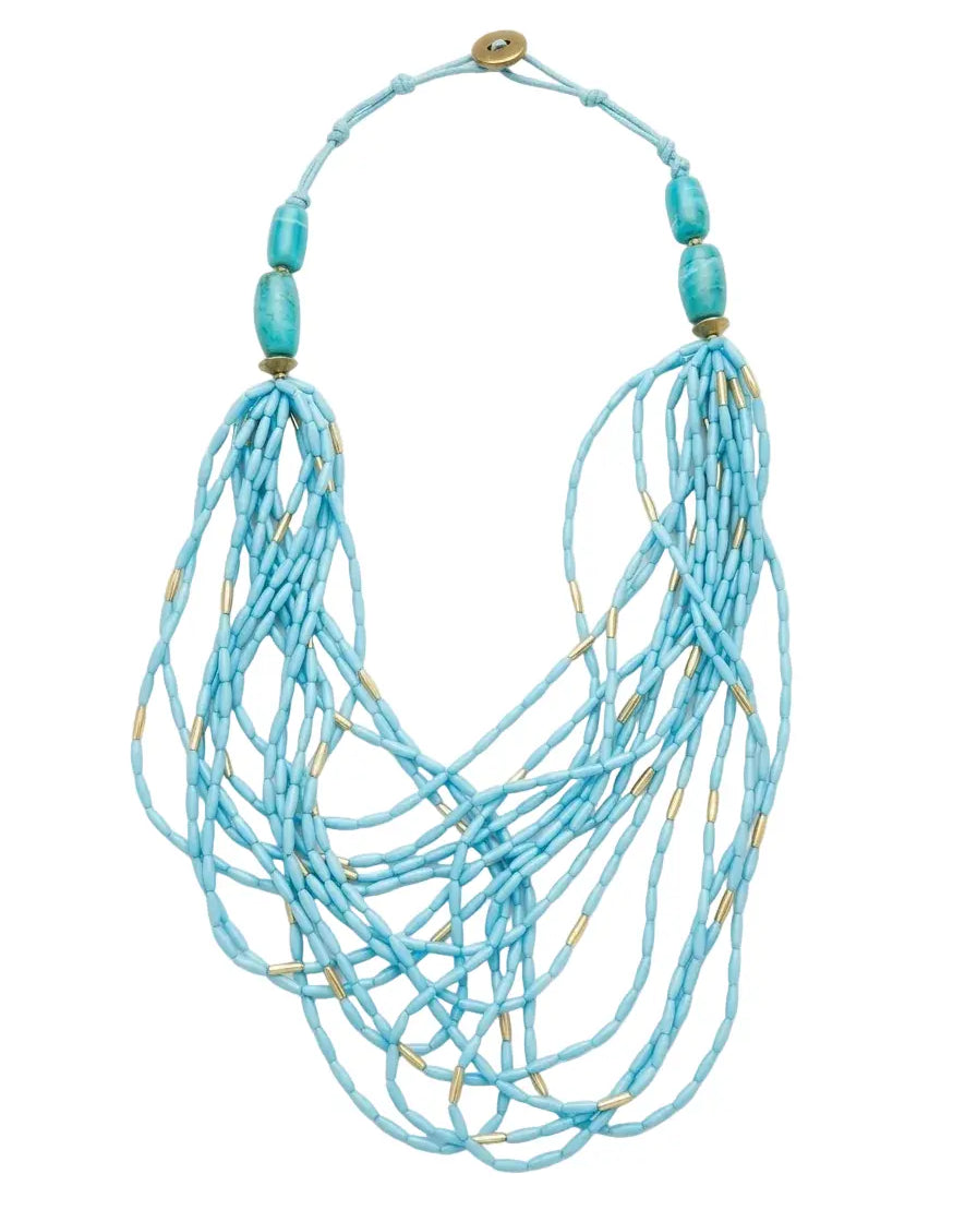 Collana multifilo con pietre colorate grandi e piccole regolabile Dorabella