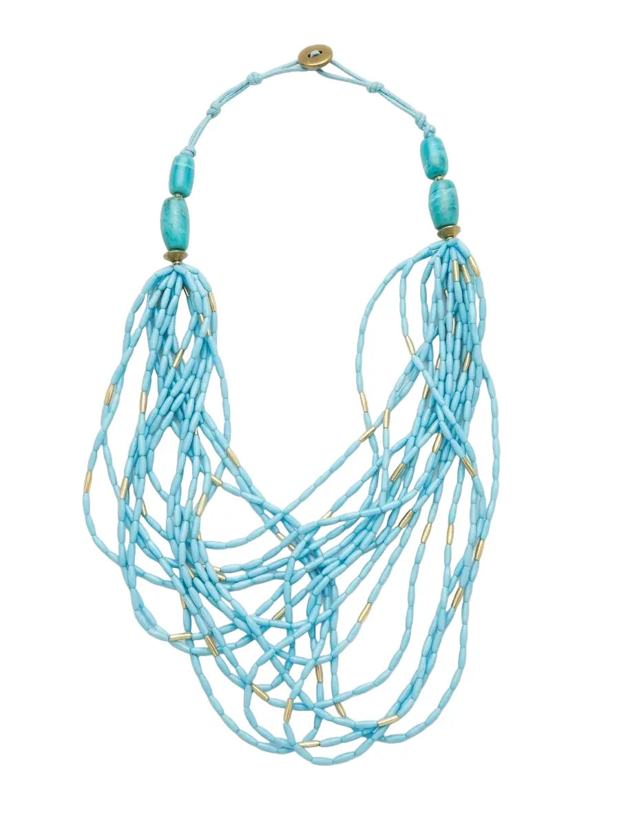 Collana multifilo con pietre colorate grandi e piccole regolabile Dorabella