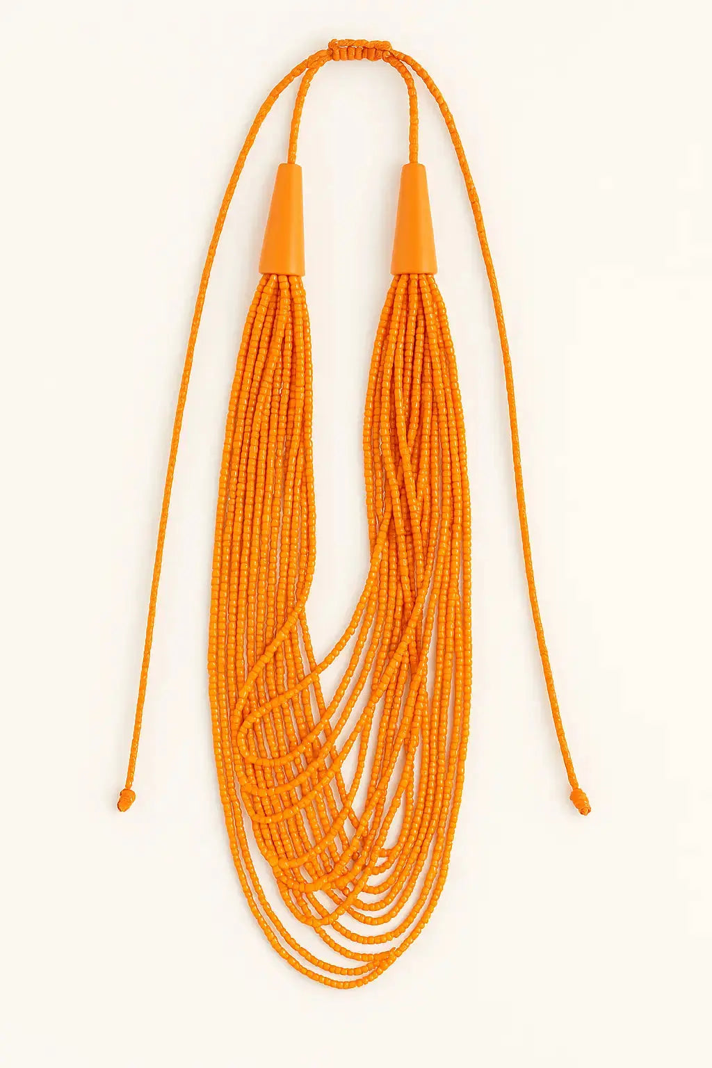 Collana multifilo regolabile con micro perline Dorabella Arancione