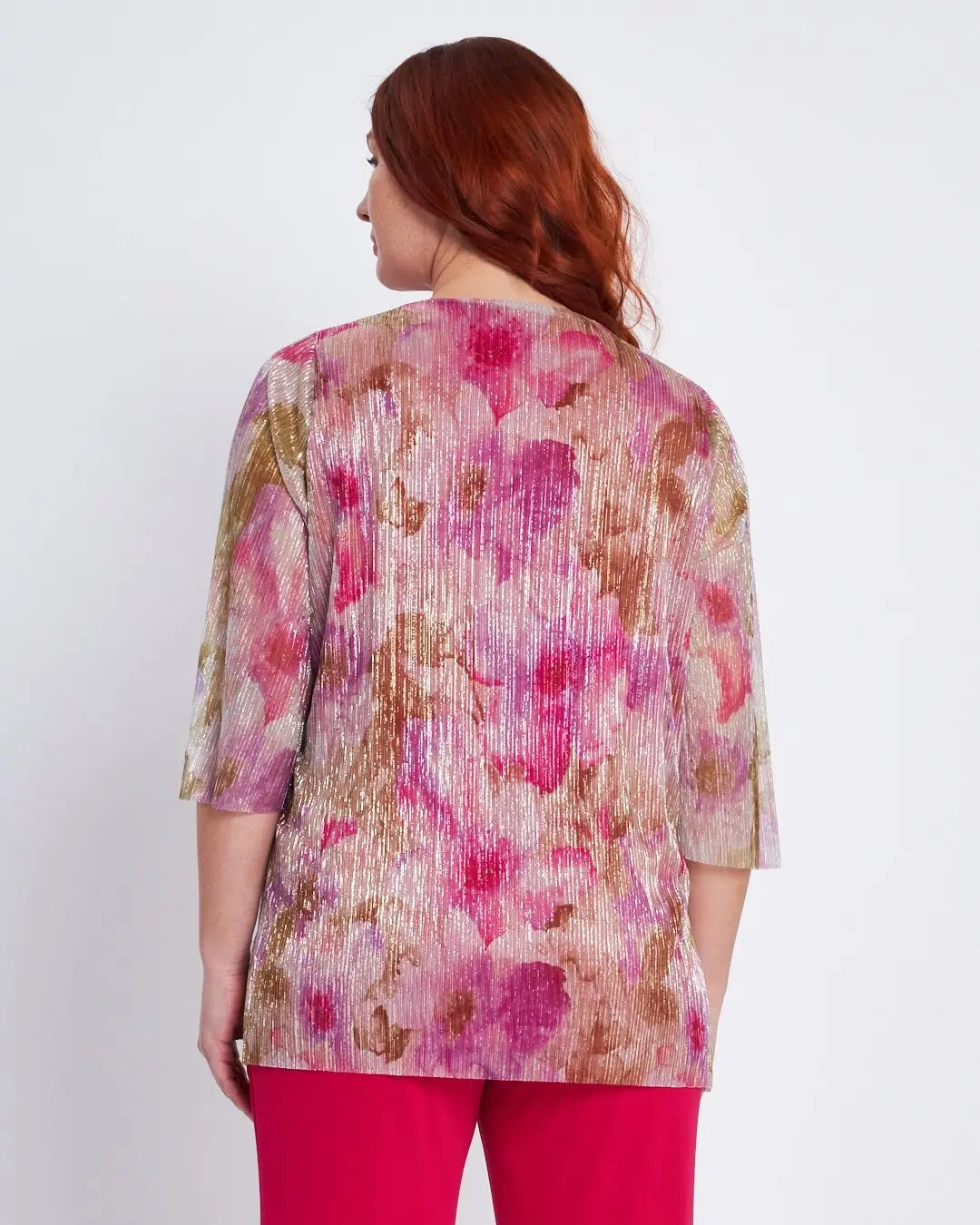 Completo con blusa a fantasia e pantaloni in unito FANTASIA DORABELLA PIU'