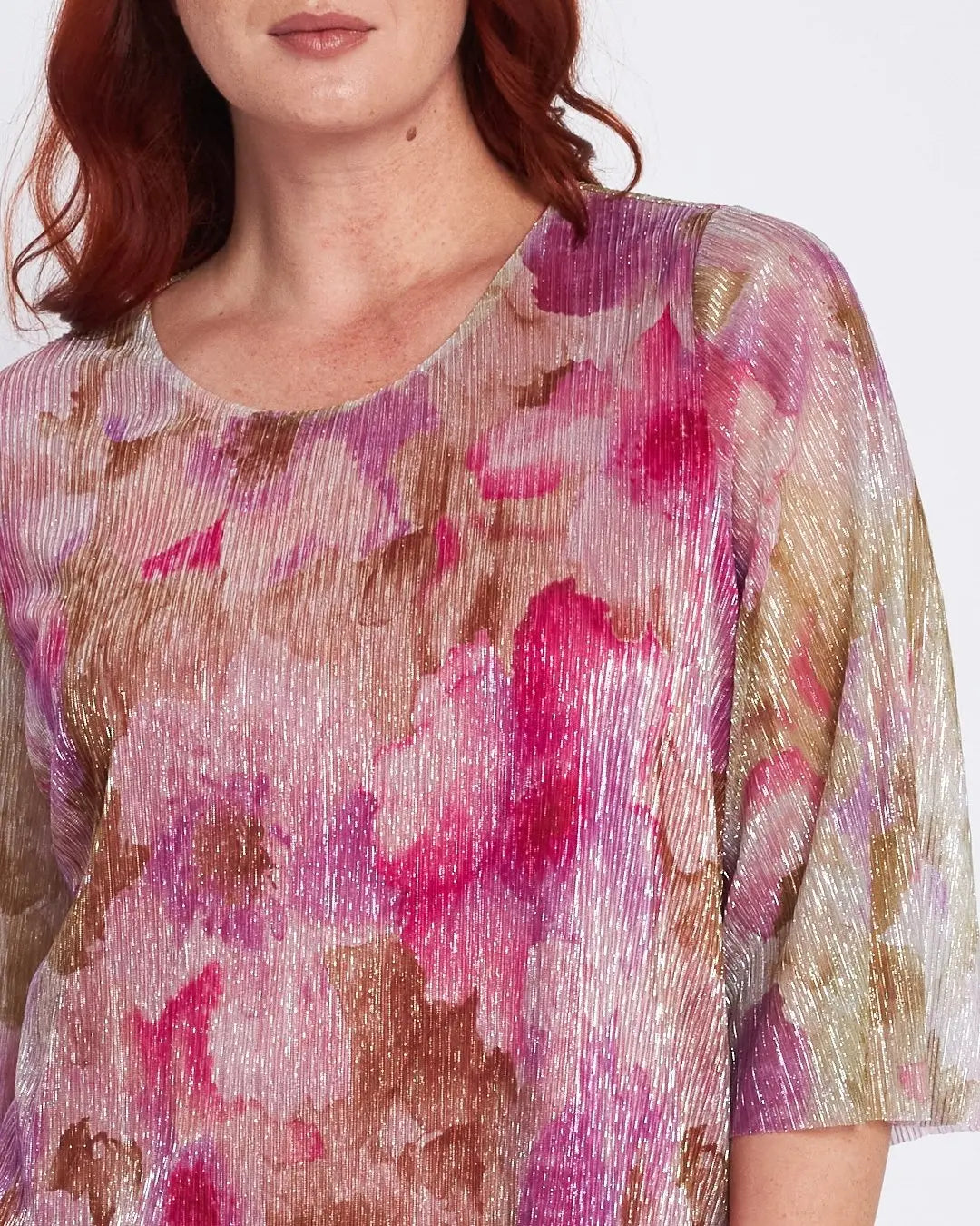 Completo con blusa a fantasia e pantaloni in unito FANTASIA DORABELLA PIU'