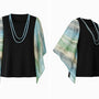 Completo con blusa con maniche volant stampate e pantaloni a gamba dritta DORABELLA