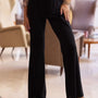 Completo con blusa in georgette lurex con fantasia a pois e collo lavallière e pantalone morbido ti CHAMPAGNE DORABELLA