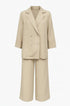 Completo con giacca doppiopetto e coulisse Unica by Dorabella Beige-Taglia-unica-44-46-o-M-L