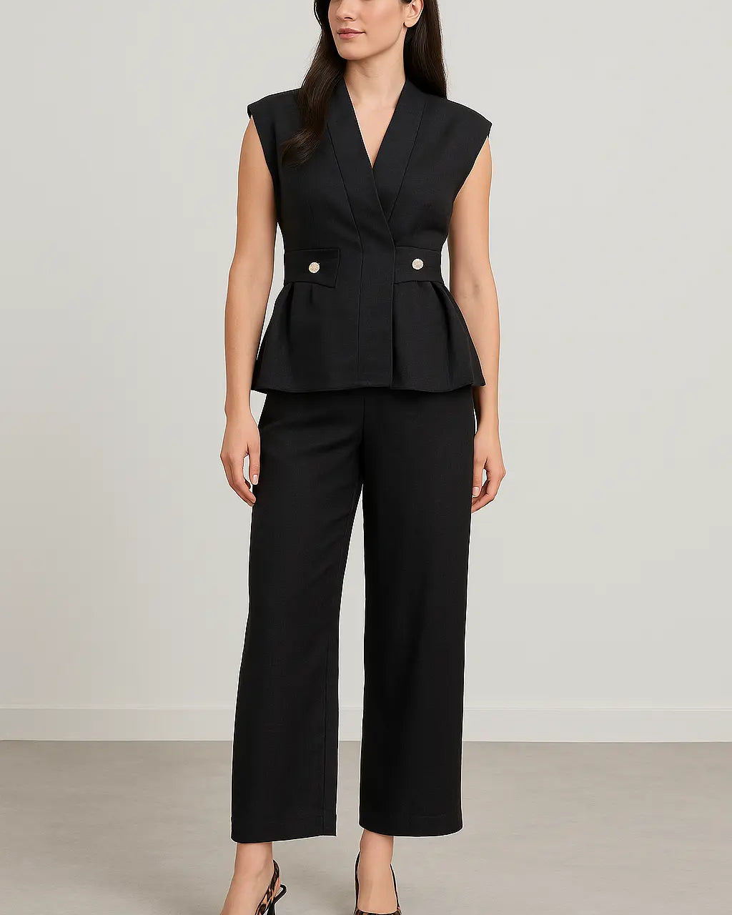 Completo con gilet , pattine e fusciacca e pantaloni ampi Unica by Dorabella