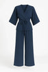 Completo con spolvero kimono con laccetto in vita e pantaloni jogger a palazzo Unica by Dorabella