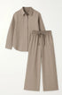 Completo gessato con over-shirt e jogger a palazzo Unica by Dorabella Beige-Taglia-Unica-Curvy-fino-alla-54
