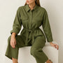 Completo overshirt con fusciacca, pattine e pantalone a palazzo Unica by Dorabella