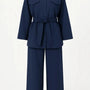 Completo overshirt con fusciacca, pattine e pantalone a palazzo Unica by Dorabella