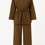 Completo overshirt con fusciacca, pattine e pantalone a palazzo Unica by Dorabella