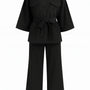 Completo overshirt con fusciacca, pattine e pantalone a palazzo Unica by Dorabella