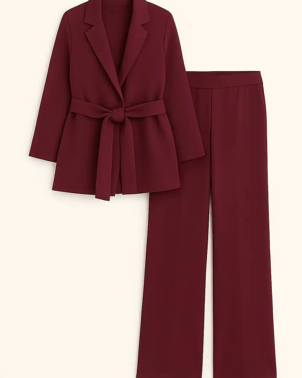 Completo spolvero con spalline interne e pantalone palazzo con bustino elastico Unica by Dorabella Burgundy-Taglia-Unica-Curvy-fino-alla-54