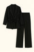 Completo spolvero con spalline interne e pantalone palazzo con bustino elastico Unica by Dorabella Nero-Taglia-Unica-Curvy-fino-alla-54