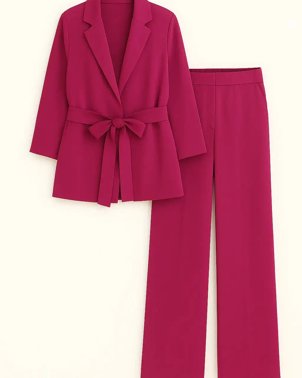 Completo spolvero con spalline interne e pantalone palazzo con bustino elastico Unica by Dorabella ciliegia-Taglia-Unica-Curvy-fino-alla-54