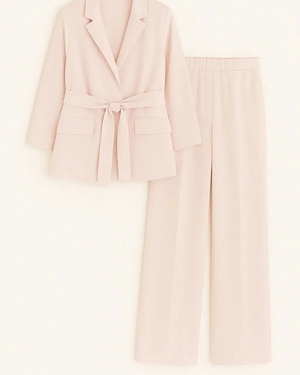 Completo spolvero con spalline interne e pantalone palazzo con bustino elastico Unica by Dorabella Rosa-Cipria-Taglia-Unica-Curvy-fino-alla-54