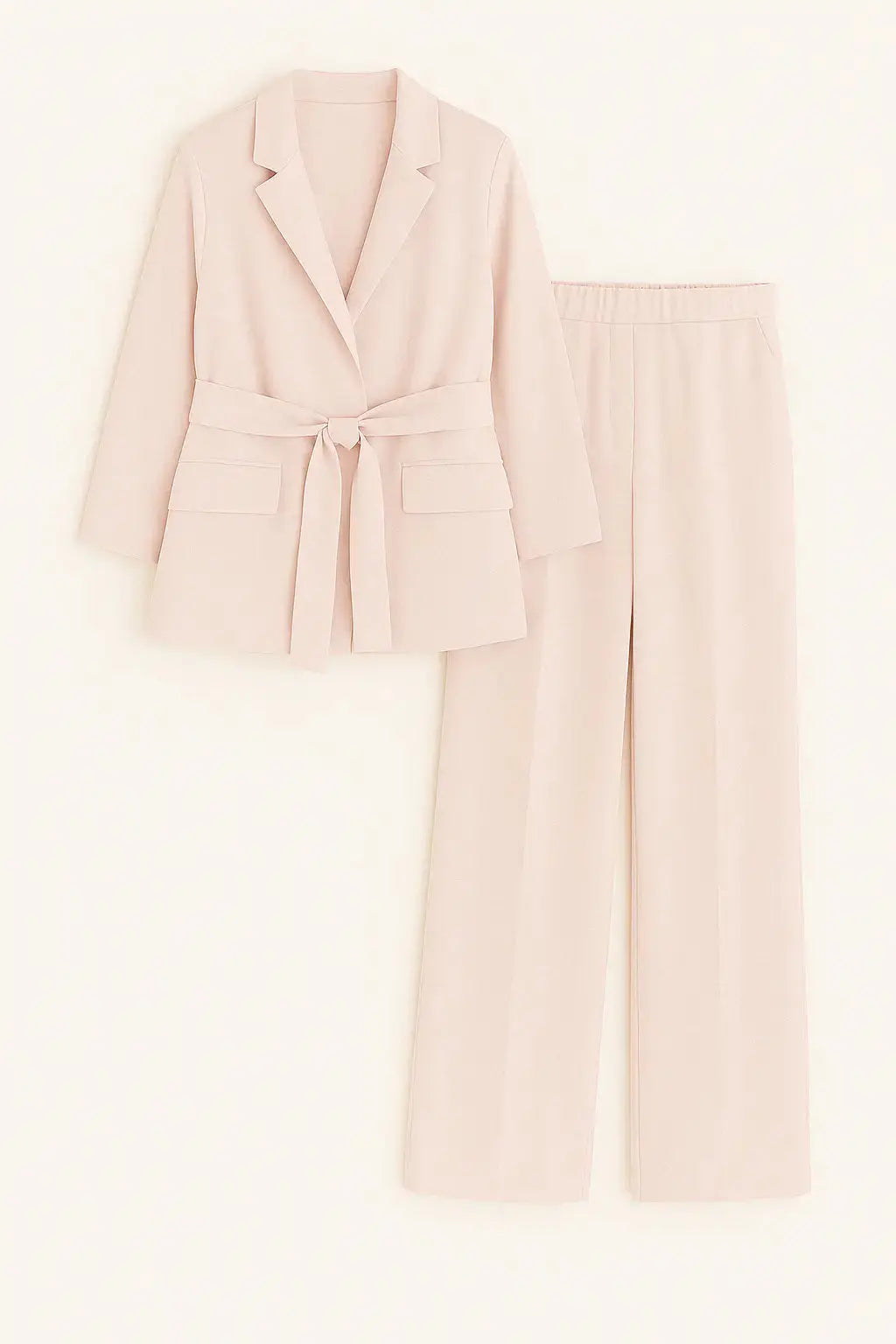 Completo spolvero con spalline interne e pantalone palazzo con bustino elastico Unica by Dorabella Rosa-Cipria-Taglia-Unica-Curvy-fino-alla-54