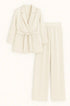 Completo spolvero con spalline interne e pantalone palazzo con bustino elastico Unica by Dorabella Panna-Taglia-Unica-Curvy-fino-alla-54